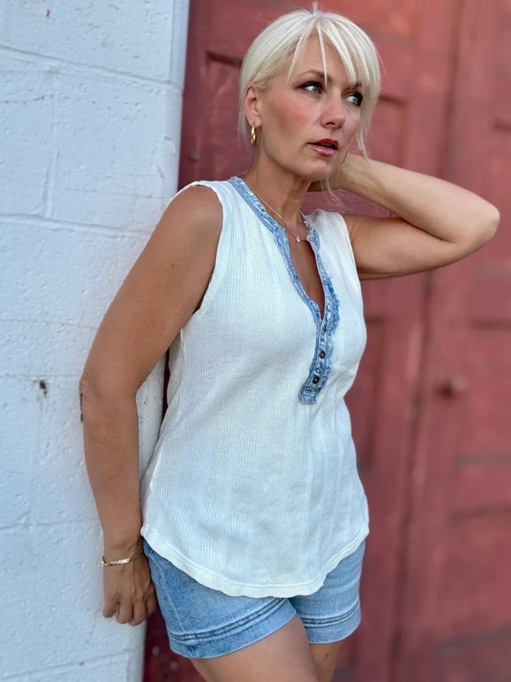 TABATHA THERMAL TANK IVORY